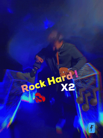 Man in Dark Room Saying Rock Hard x2