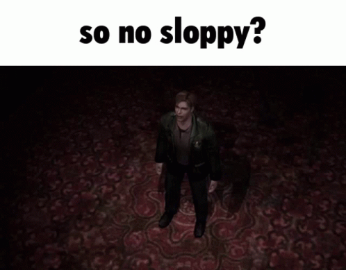 Man in Dark Room Saying So No Sloppy
