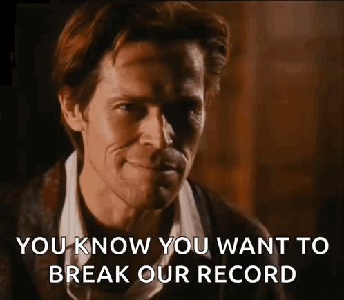 Man In Dark Room You Know You Want To Break Our Record GIF
