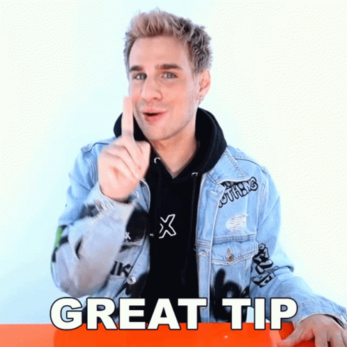 Man In Denim Jacket Giving Thumbs Up Saying Great Tip GIF