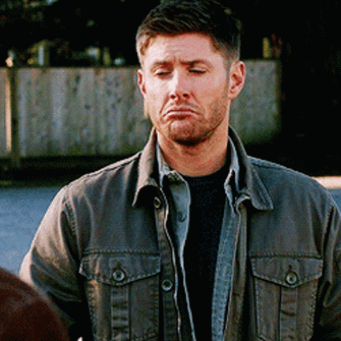 Man In Denim Jacket Making Funny Face GIF