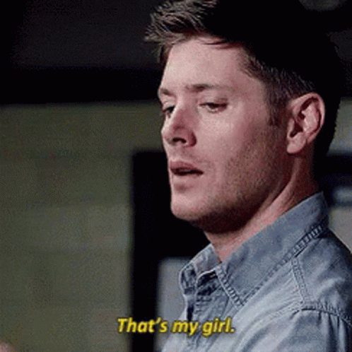 Man in Denim Shirt Saying That's My Girl