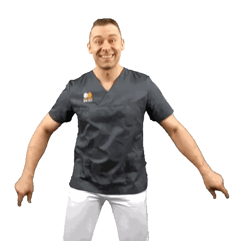Man in Dental Scrub Top