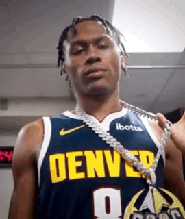 Man In Denver Jersey And Chain GIF