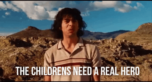 Man in Desert Children Need a Real Hero