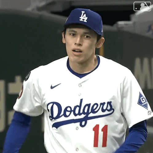 Man in Dodgers Jersey and LA Hat