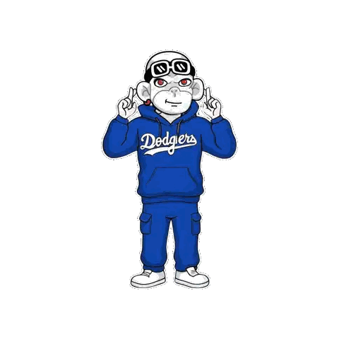 Man in Dodgers Sweatshirt