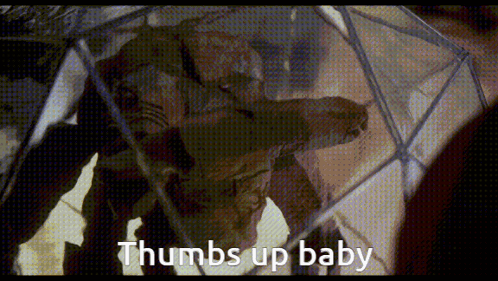 Man in Dome Thumbs Up Baby