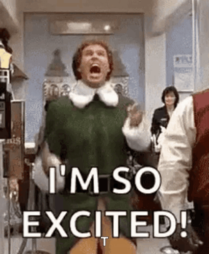 Man in Elf Costume Shouting Excited