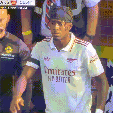Man in Emirates Fly Better Shirt Brick Wall