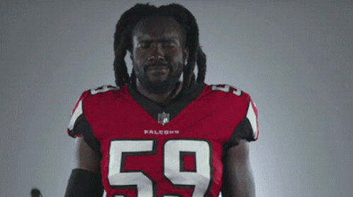 Man In Falcons Jersey Number 59 GIF