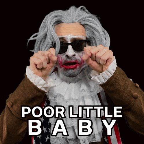 Man In Fancy Dress With Poor Little Baby GIF