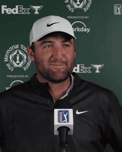 Man In FedEx Hat And Nike Jacket GIF
