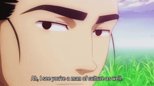 Man In Field Saying Ah I See You're A Man Of Culture GIF