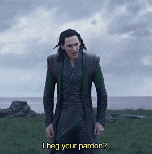 Man In Field Saying I Beg Your Pardon GIF