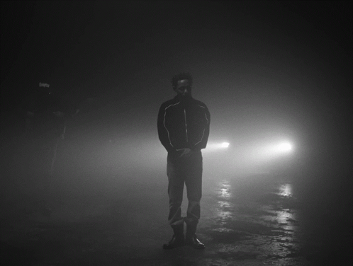 Man in Foggy Street
