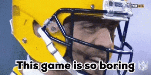 Man In Football Helmet Saying This Game Is So Boring GIF