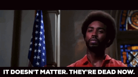 Man in Front of American Flag Saying It Doesn't Matter