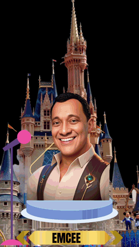 Man in Front of Castle Emcee