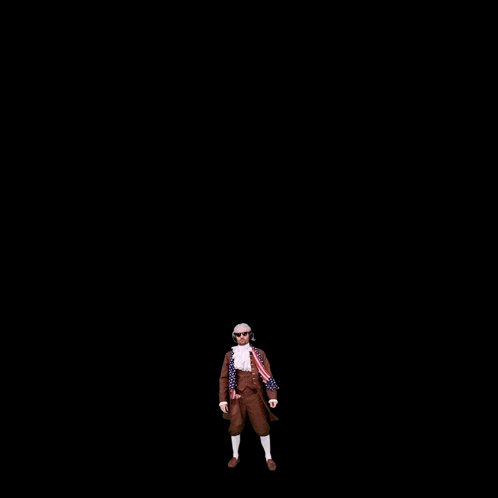 Man in Front of Falling Red Brick