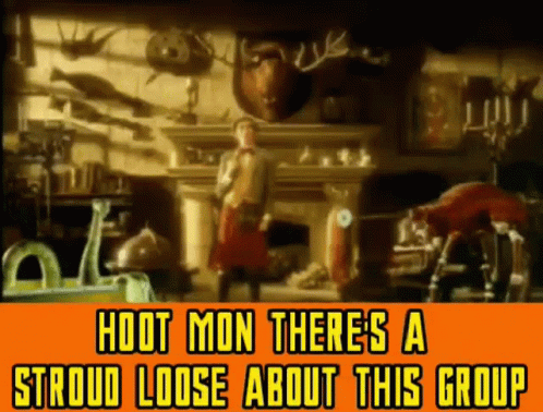 Man In Front Of Fireplace Hoot Mon There's A Stroud Loose GIF
