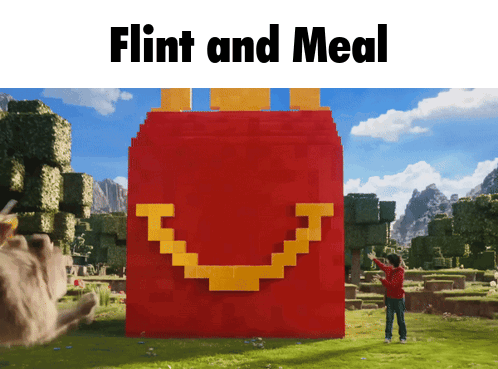 Man in Front of Giant McDonald's Happy Meal Bag