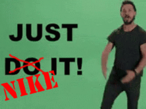 Man In Front Of Just Do It Nike Sign GIF