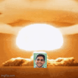 Man in Front of Large Explosion Imgflip.com