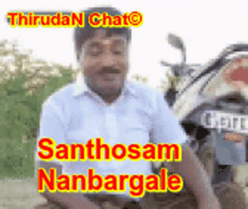 Man In Front Of Motorcycle Santhosam Nanbargale GIF