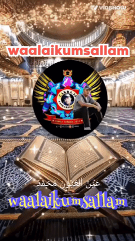 Man In Front Of Open Book Saying Waalaikumsalam GIF