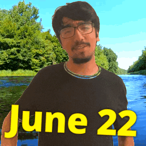 Man in Front of River June 22