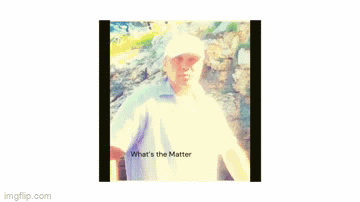 Man In Front Of Rocky Cliff Saying Whats The Matter GIF