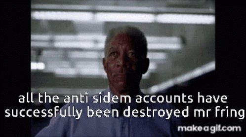 Man In Front Of Screen All Anti Side Accounts Destroyed GIF