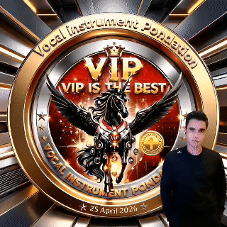 Man in Front of VIP Logo