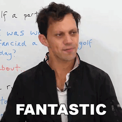 Man in Front of White Board Fantastic