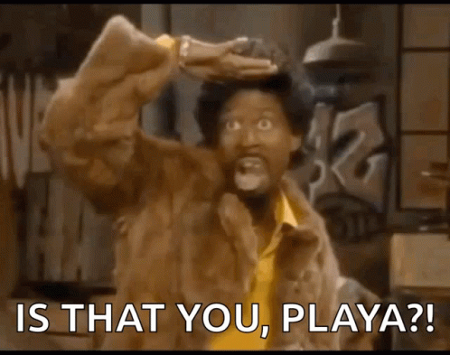 Man in Fur Coat Asking Is That You Playa
