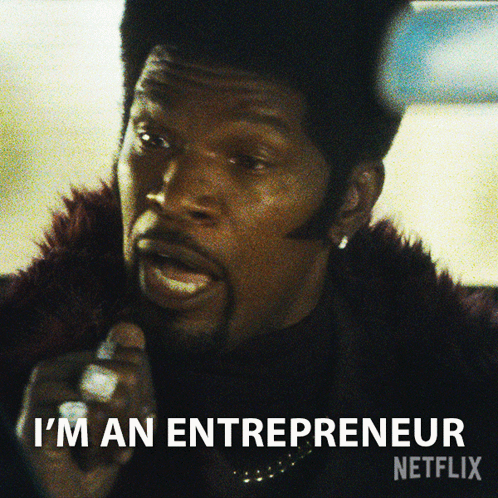 Man in Fur Coat Saying I'm Entrepreneur Netflix Poster