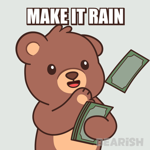 Man In Fur Coat Sitting With Money GIF