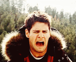 Man in Fur Hooded Jacket Screaming