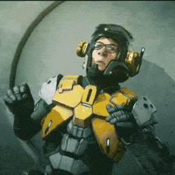 Man in Futuristic Suit With Number 1