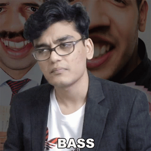 Man In Glasses And Bass Shirt GIF