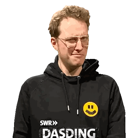 Man in Glasses and Black Dasding Hoodie