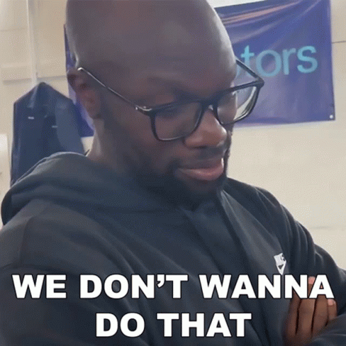 Man in Glasses and Black Hoodie Saying We Don T Wanna Do That