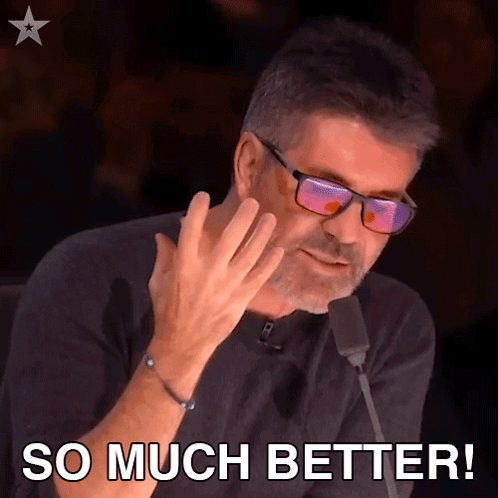 Man In Glasses And Black Shirt Saying So Much Better GIF