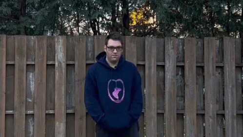 Man in Glasses and Blue Hoodie