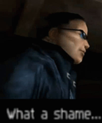 Man In Glasses And Blue Jacket Saying What A Shame GIF