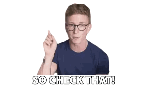 Man in Glasses and Blue Shirt Saying So Check That
