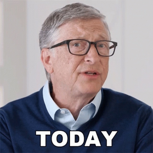 Man in Glasses and Blue Sweater Saying Today