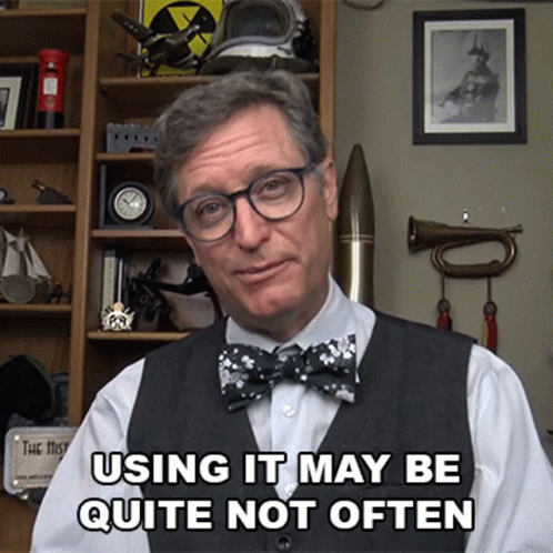 Man in Glasses and Bow Tie Using It May Be Quite Not Often