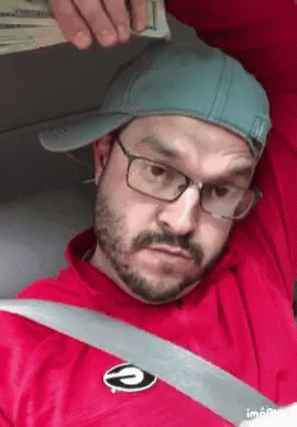 Man In Glasses And Hat With Letter E GIF